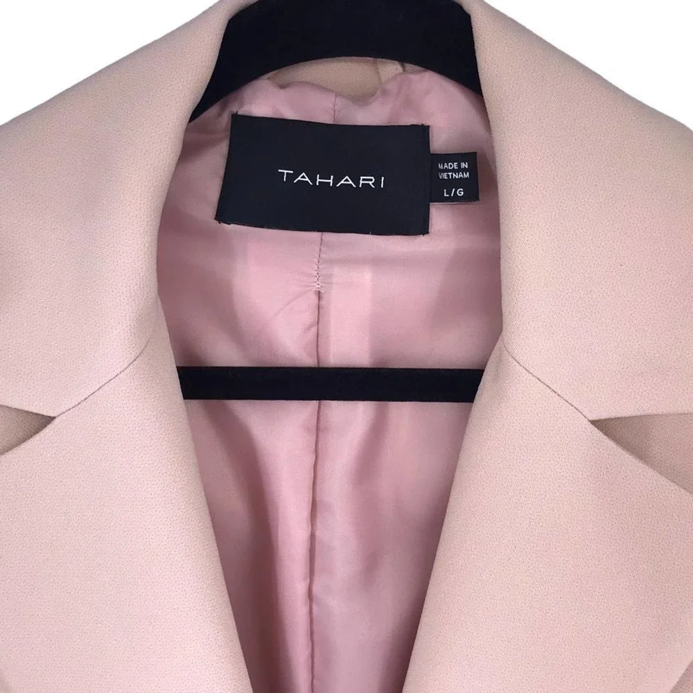 Tahari Jayden Aura Pink Single Breasted Coat - Picture 3 of 8